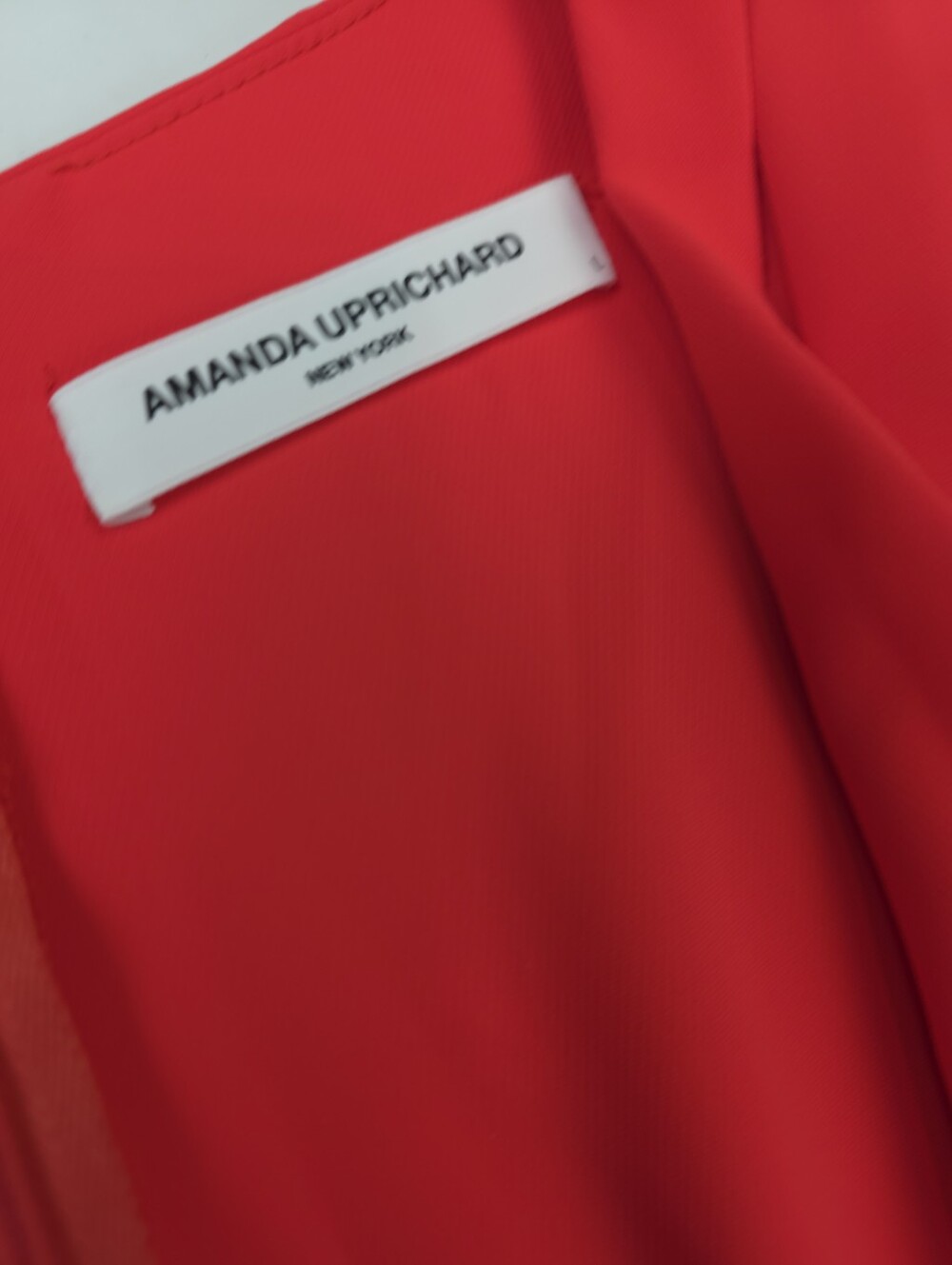 Amanda Uprichard Red Coral Dress Sz L - Picture 8 of 11